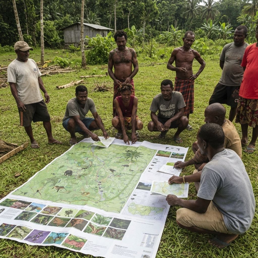 Praktik lapangan pemetaan batas wilayah adat di hutan
